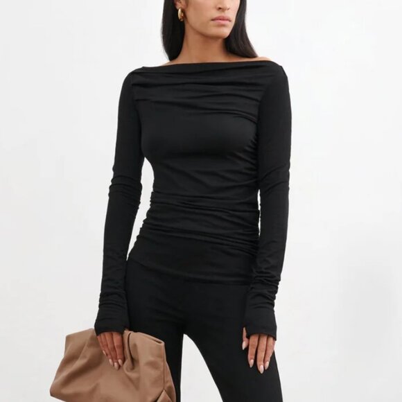 Marcella black Cooper top large nwt - Picture 2 of 12